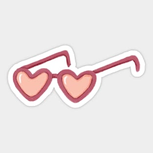 Heart glasses Sticker